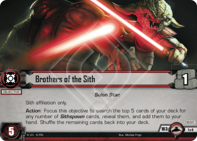 Brothers of the Sith - Imperial Entanglements - Star Wars LCG