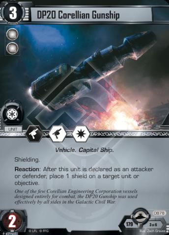 Moldy Crow plus DP20 Gunship - Star Wars Rules Questions - Card Game DB