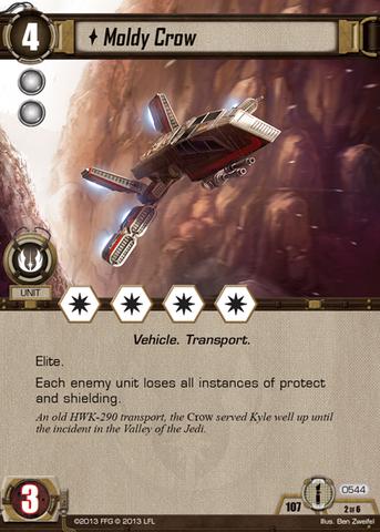 Moldy Crow plus DP20 Gunship - Star Wars Rules Questions - Card Game DB